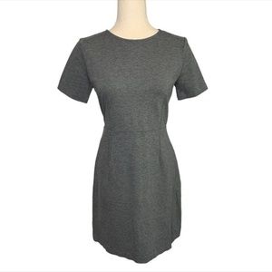 J Crew Mercantile Grey Short Sleeve Sheath Dress| Size 8